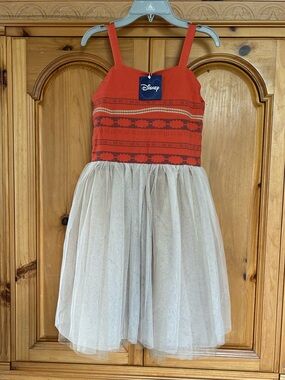 Taylor Joelle x Disney Moana tutu dress size 14 Polynesian princess beads NWT